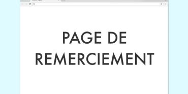 page de remerciement